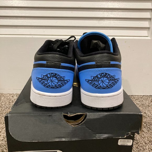 Nike Jordan 1 Low “ University Blue Black “ - Men Size 10 - Pre Owned - Picture 3 of 6